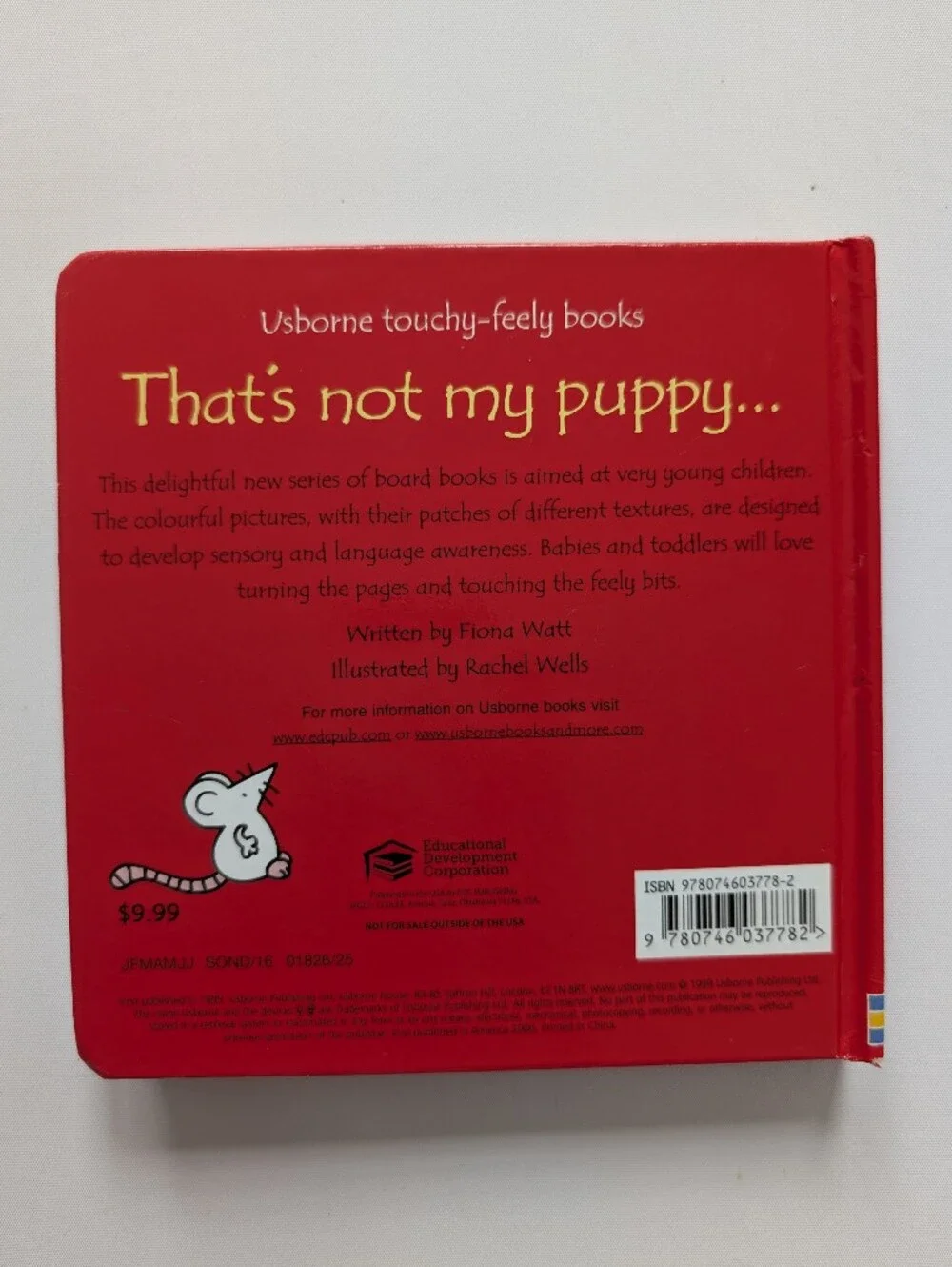 Usborne That's Not My Puppy... Touchy-Feely Board Book - Red
